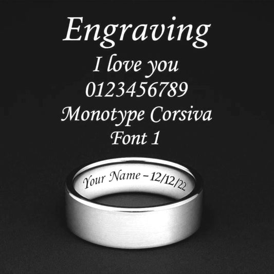 Custom Ring Engraving for Titanium Rings – Personalised Engraving