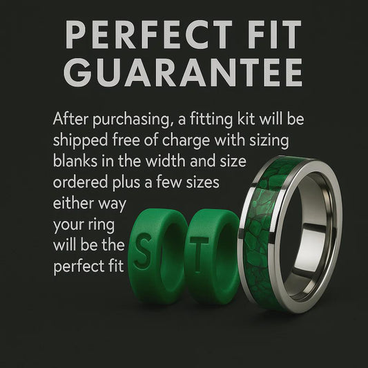 Regent – Titanium & Malachite Wedding Ring