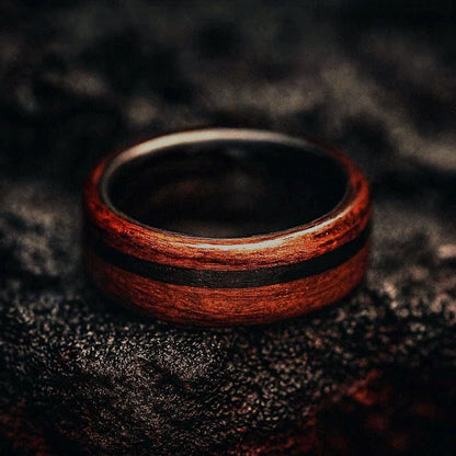 Walnut Forge – Walnut & Carbon Fibre Wedding Ring