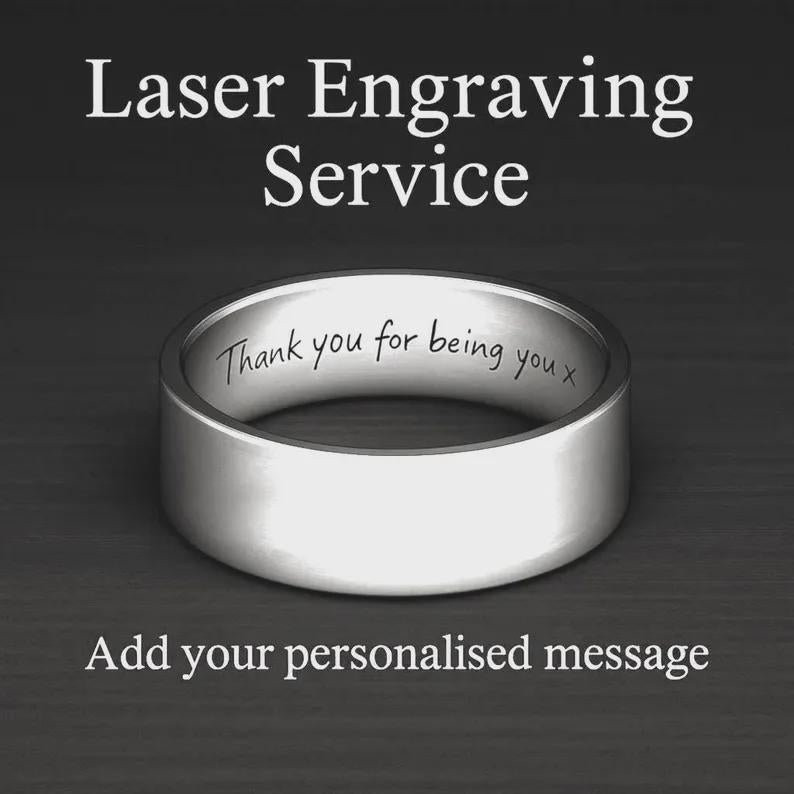 Minimalistic Titanium Wedding Band with Carved Edge | Contemporary Men’s Engagement Ring | Modern Handmade Titanium Ring Gift