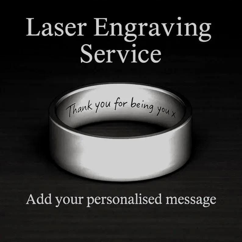 Titanium & 9ct Gold Inlay Ring – Handmade Minimalist Wedding Band
