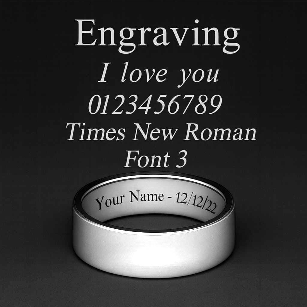 Custom Ring Engraving for Titanium Rings – Personalised Engraving