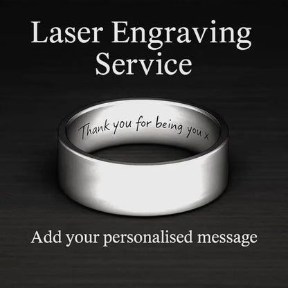 Stone Forge – Faceted Titanium Wedding Ring